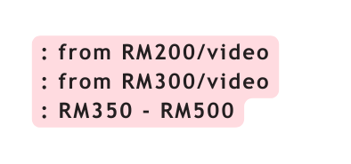 from RM200 video from RM300 video RM350 RM500