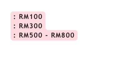 RM100 RM300 RM500 RM800